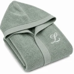 Accappatoio con cappuccio Elegant Verde Salvia
