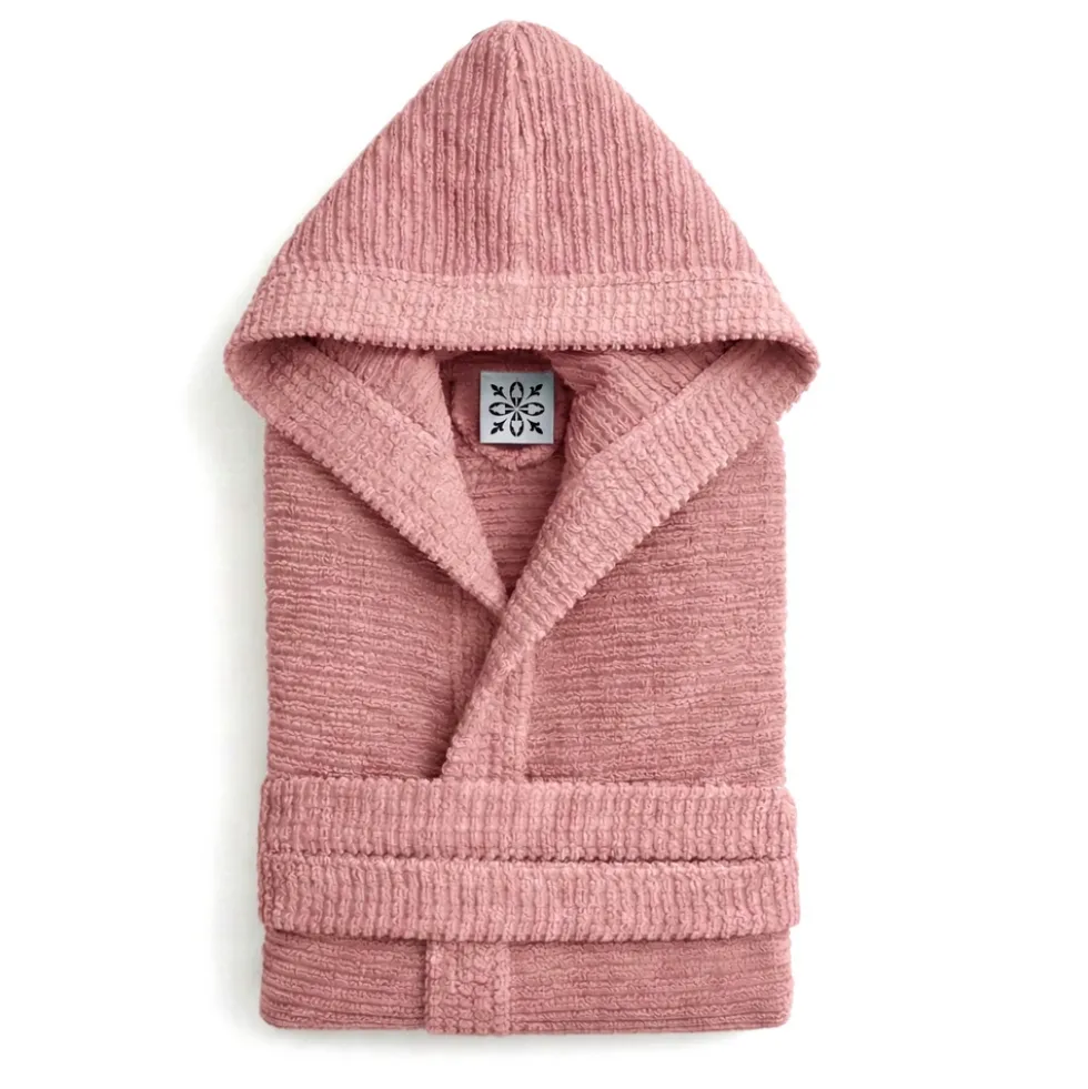 Accappatoio Con Cappuccio in Spugna Boutique Rosa