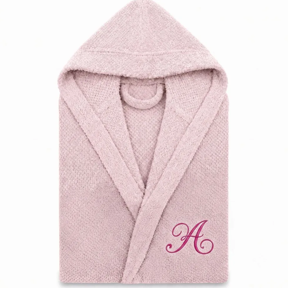 Accappatoio con cappuccio Pop Corn Rosa