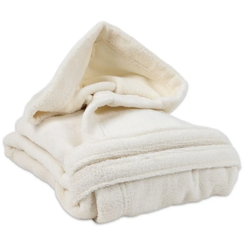 Accappatoio in Cotone con cappuccio Zero Crema