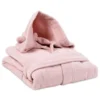 Accappatoio in Cotone con cappuccio Zero Rosa