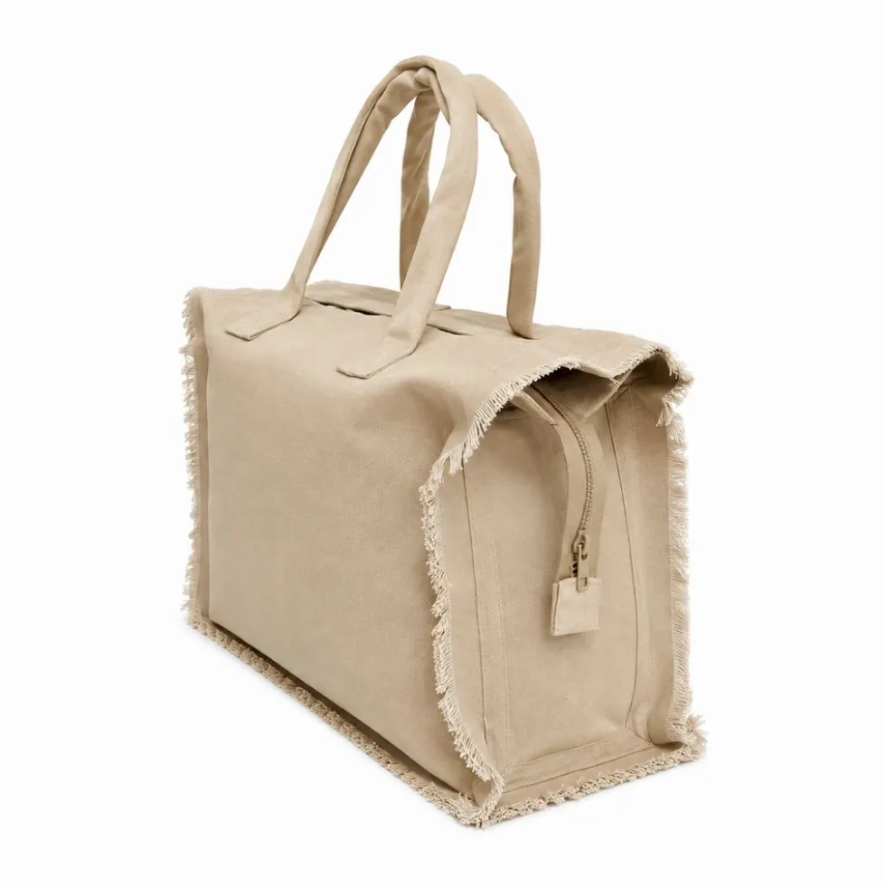 Borsa frange tortora