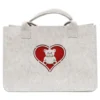 Borsa in pannolenci Orsetto Rosso