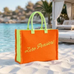 Borsa Mare con zip Zero Pensieri Arancione