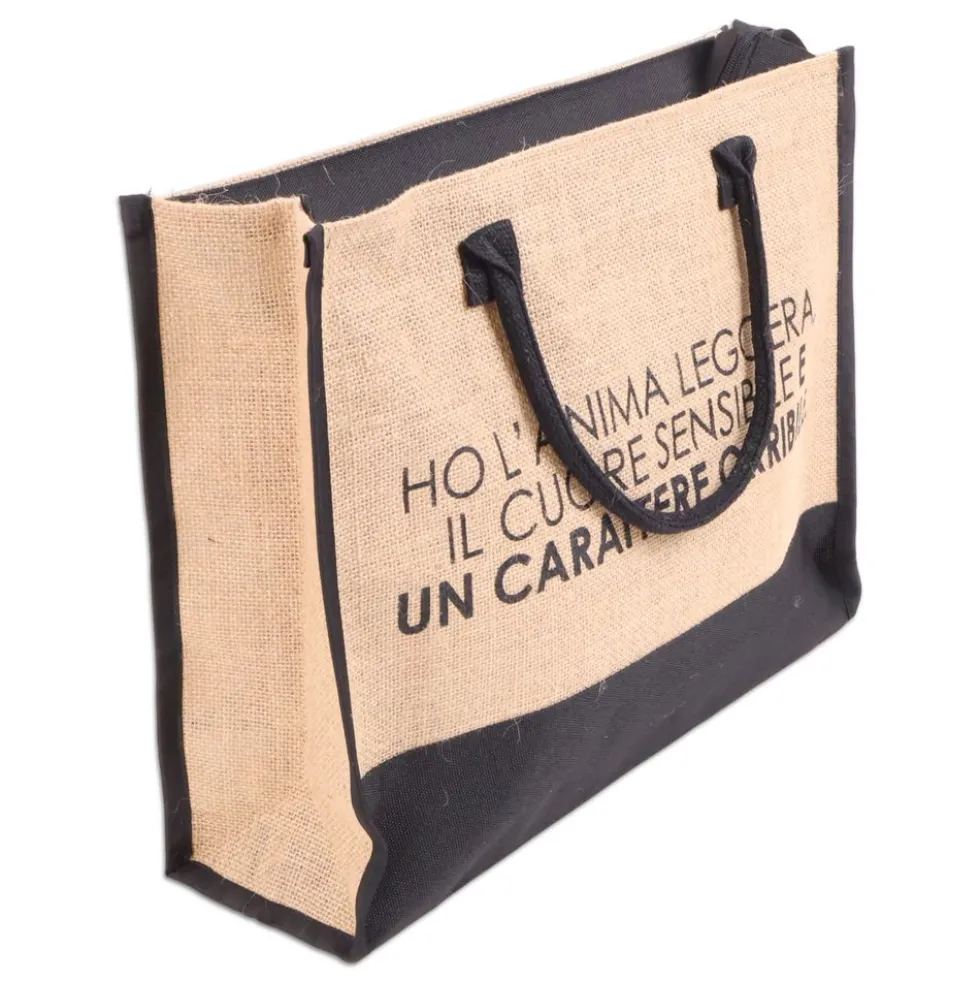 Borsa Mare di Juta Michy Carattere Orribile