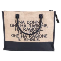 Borsa Mare di Juta Michy Donna Ragione Uomo Single