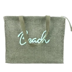 Borsa Mare in Paglia Alessia Verde