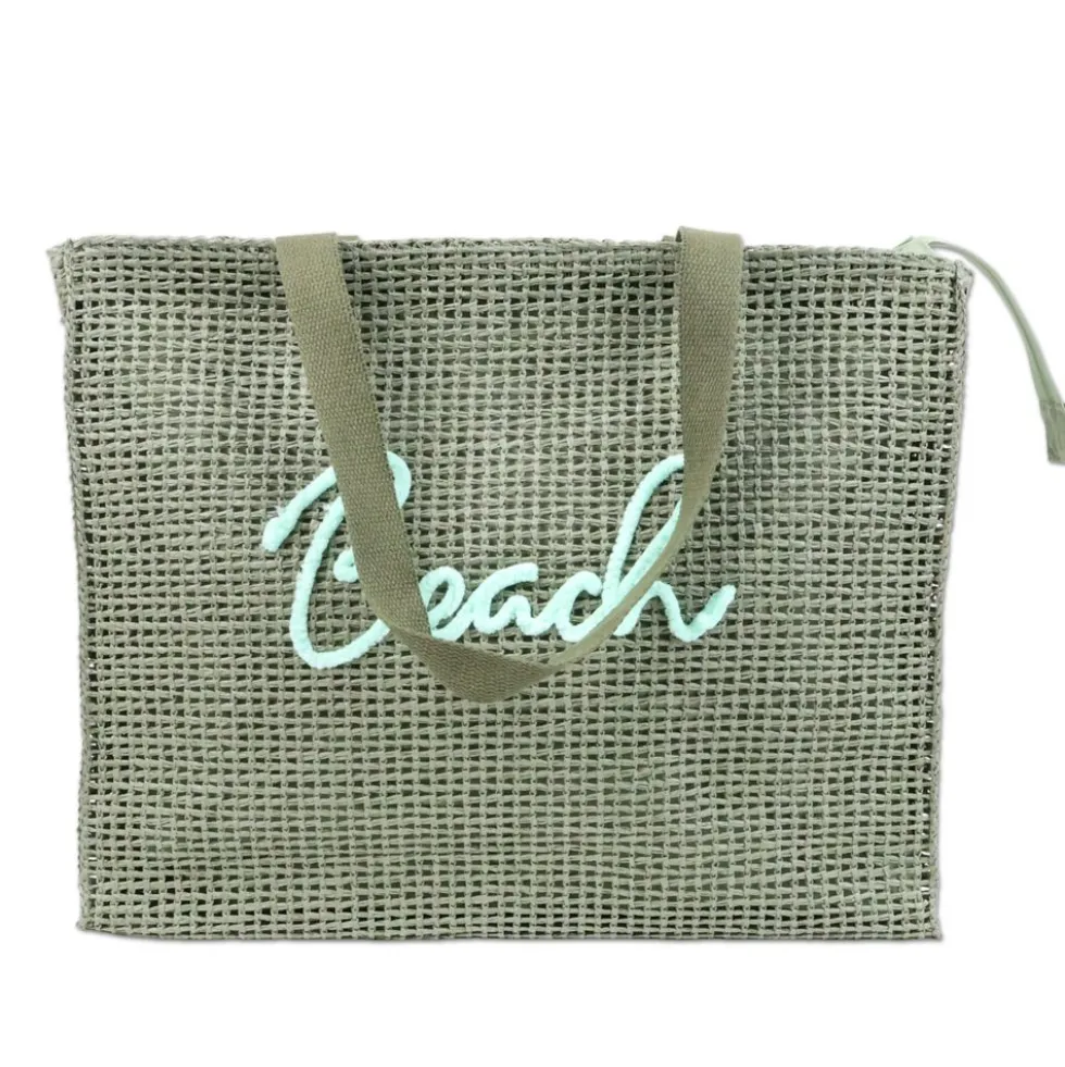 Borsa Mare in Paglia Alessia Verde