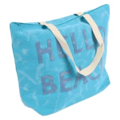 Borsa mare in Tessuto Bria Azzurro