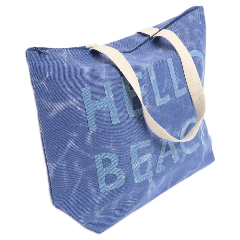 Borsa mare in Tessuto Bria Blu
