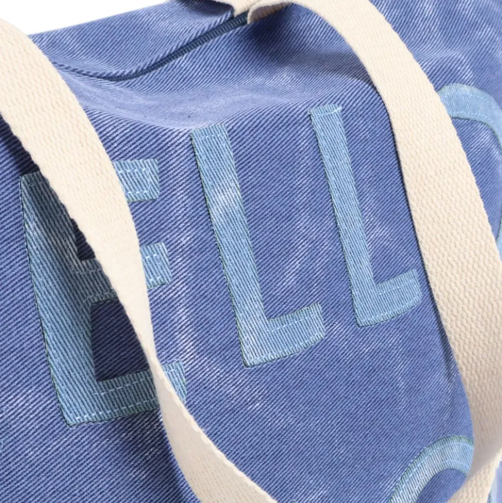 Borsa mare in Tessuto Bria Blu