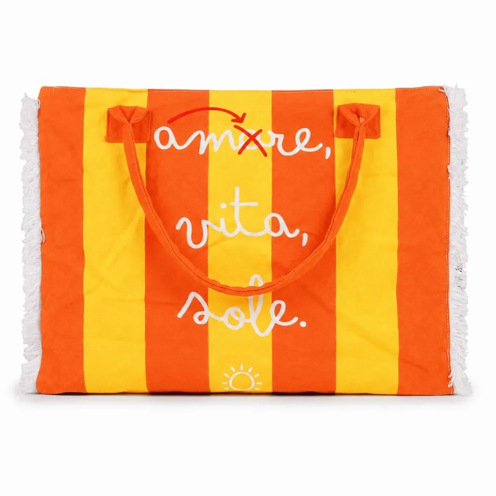 Borsa Spiaggia Amore Mare Arancione
