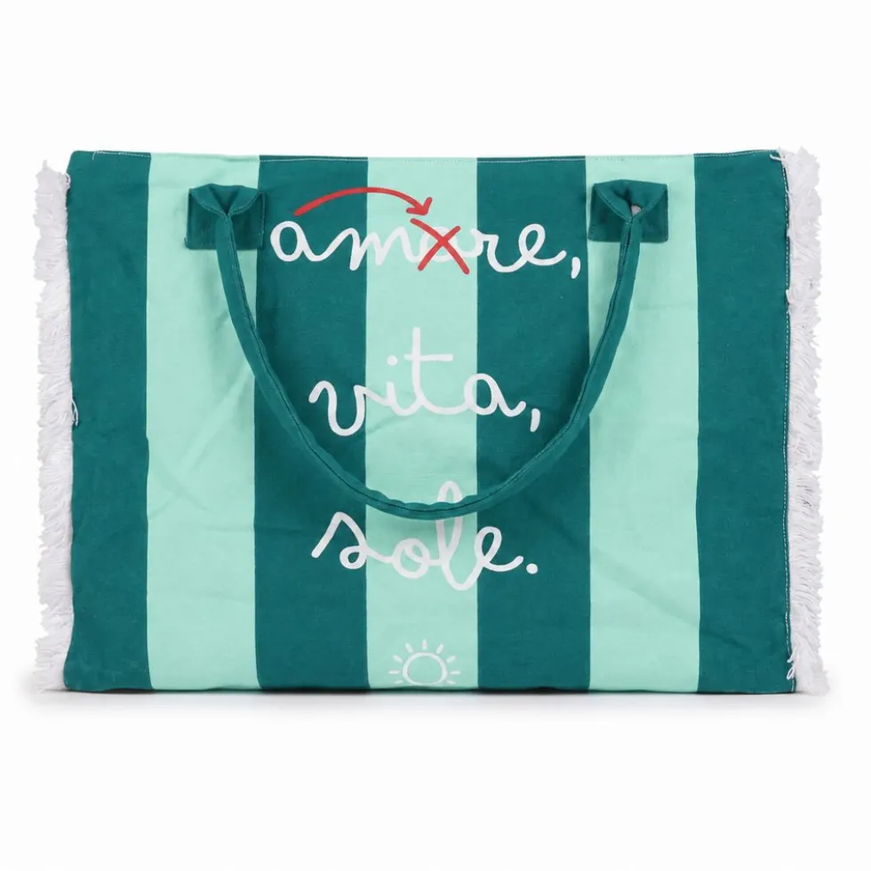 Borsa Spiaggia Amore Mare Verde