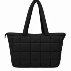 Borsa Tote trapuntata puffer Louise Nera