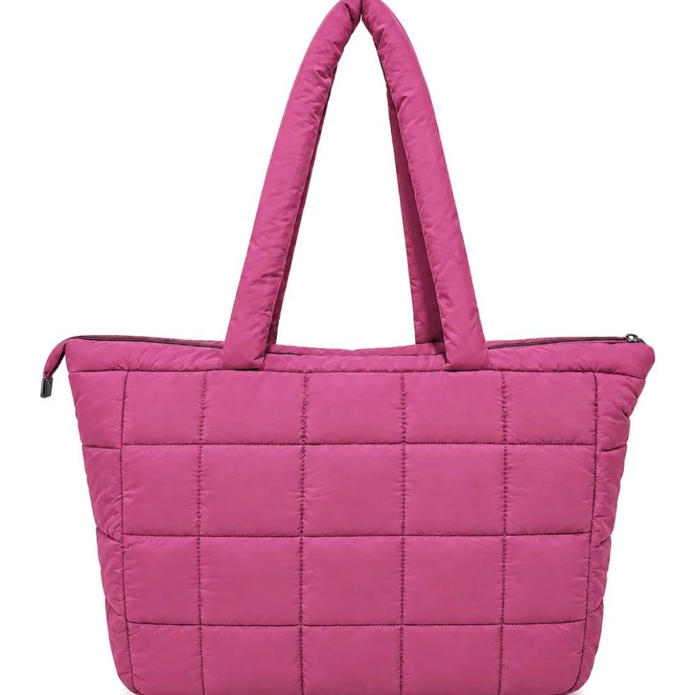 Borsa Tote trapuntata puffer Louise Fucsia