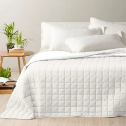 Boutis copriletto Kim double Bianco - Fumo Singolo