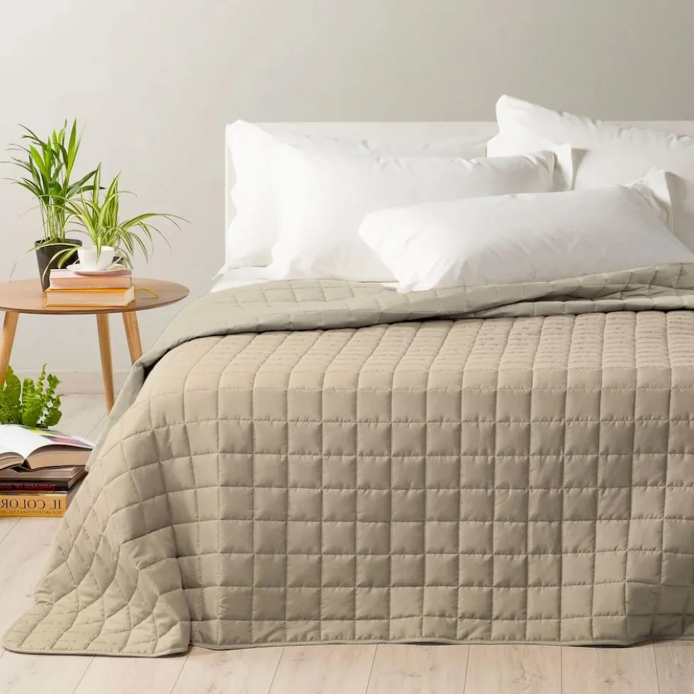 Boutis copriletto Kim double Naturale - Tortora Singolo