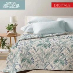 Boutis Trapuntino mezzastagione Stampa Digitale Dalisia Blu Matrimoniale