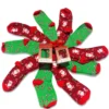 Box 6 Set 2 Paia Calze Natalizie Babbo e Dolciumi