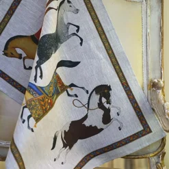 Canovaccio Tessitura Toscana Barnum Cavalli 100% Lino