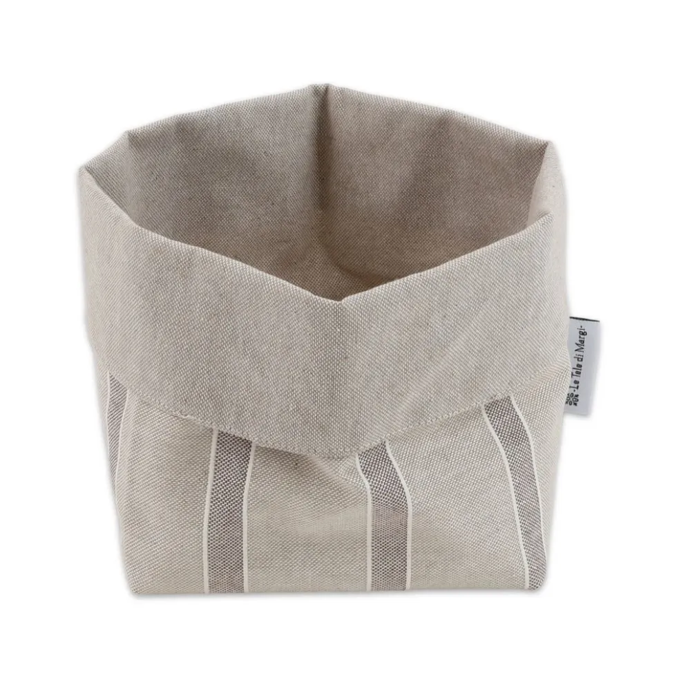 Cestino Portapane in Cotone Doubleface California Beige