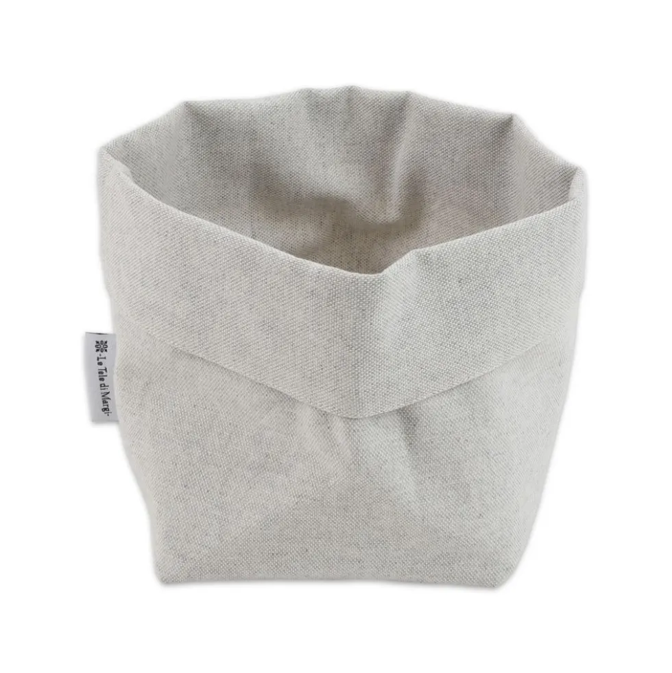 Cestino Portapane in Cotone Reversibile Tinta unita Grigio