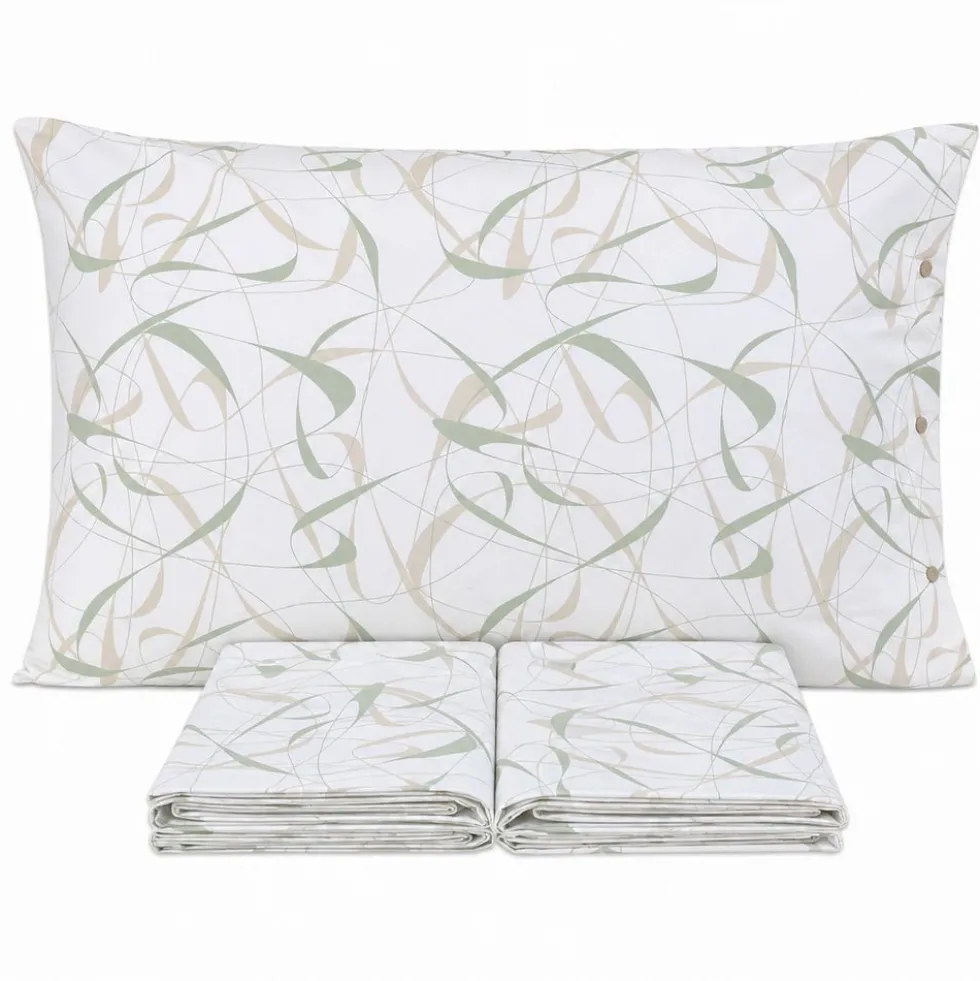 Completo Lenzuola Abstract Verde Singolo