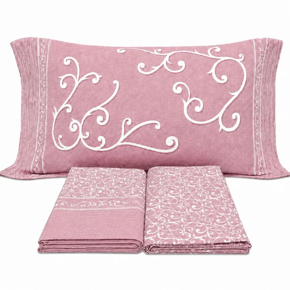 Completo Lenzuola A.Carlucci Ginevra Rosa Matrimoniale