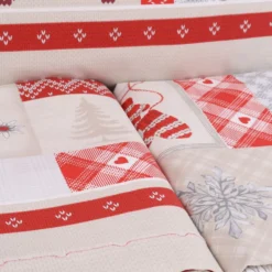 Completo Lenzuola Alpi Rosso Matrimoniale