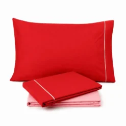 Completo Lenzuola Amelia Rosa/Rosso Singolo