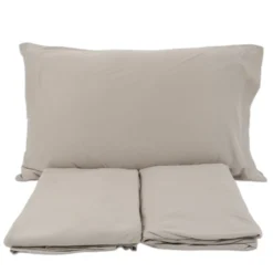 Completo Lenzuola Antigua Jersey no stiro Sabbia Singolo