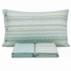 Completo Lenzuola Baia zig zag Verde Singolo