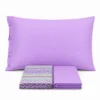 Completo Lenzuola Baia zig zag Viola Piazza e mezzo