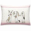 Completo Lenzuola Cagnolini rosa Matrimoniale