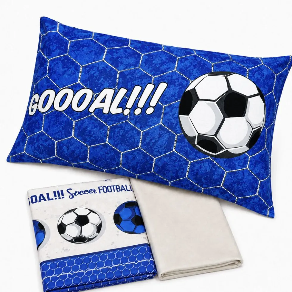 Completo Lenzuola Calcio Blu Piazza e mezzo