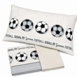 Completo Lenzuola Calcio Grigio Piazza e mezzo