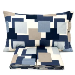 Completo Lenzuola City azzurro singolo