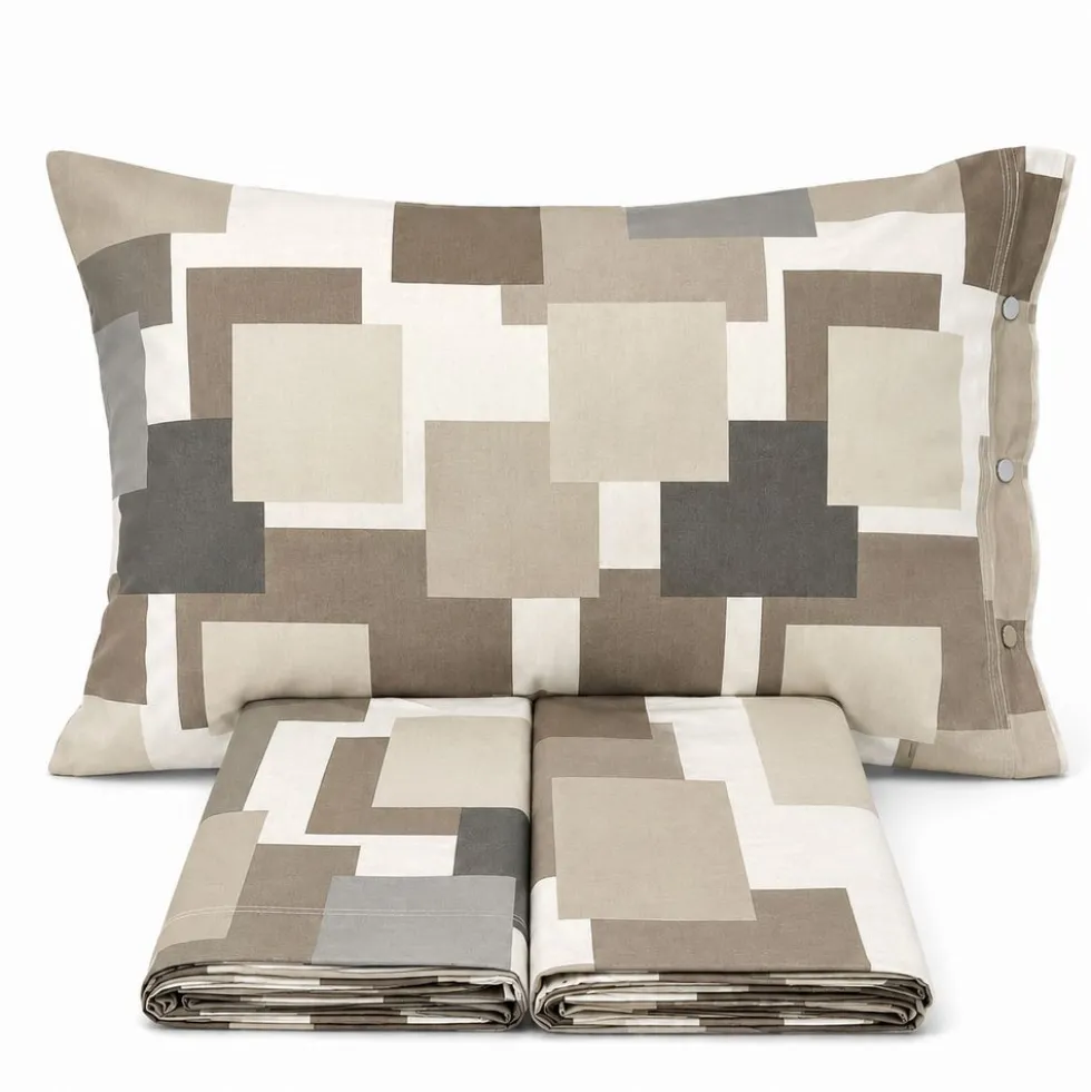 Completo Lenzuola City beige matrimoniale