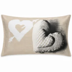 Completo Lenzuola Cuori appesi beige Piazza e mezzo