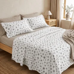 Completo Lenzuola Dandy pois tortora Matrimoniale