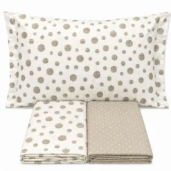 Completo Lenzuola Dandy pois tortora Matrimoniale