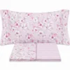 Completo Lenzuola Fiori Indie Rosa Matrimoniale