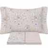 Completo Lenzuola Fiori Indie Beige Matrimoniale