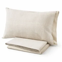 Completo Lenzuola Giusy Cavalieri Check Beige Matrimoniale VAR. 68