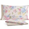 Completo Lenzuola Giusy Cavalieri Fiori Colorati Beige Matrimoniale VAR. 289