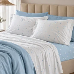 Completo Lenzuola Goccia azzurro Singolo