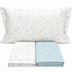 Completo Lenzuola Goccia azzurro Singolo