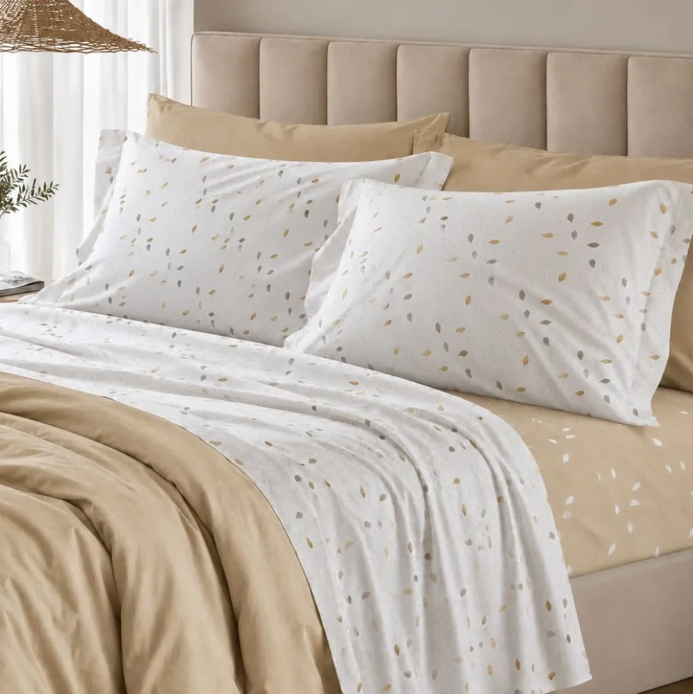 Completo Lenzuola Goccia beige Singolo