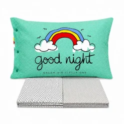 Completo Lenzuola Good night arcobaleno Piazza e mezzo