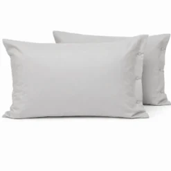 Completo Lenzuola Joli Federe con bottoni Grigio chiaro Singolo
